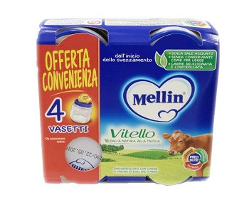 Mellin - Omogeneizzato Vitello Confezione 4X80 Gr