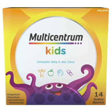 Multicentrum - Kids 3+ Anni Integratore Vitaminico Confezione 14 Bustine Effervescenti