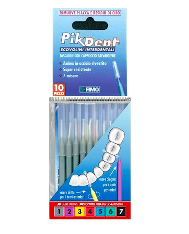 Pikdent - Stuzzicolino 1 Grigio Confezione 10 Pezzi