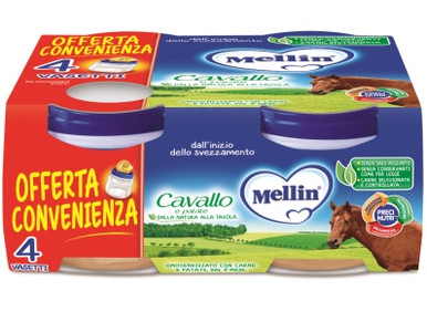 Mellin - Omogeneizzato Cavallo E Patate Confezione 4x80 Gr