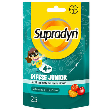Supradyn - Difese Junior Integratore Per Bambini Caramelle Gommose 25 Caramelle (Scadenza Prodotto 05/2026)