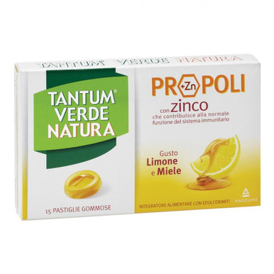 Tantum Verde - Natura Pastiglie Limone & Miele Confezione 15 Pastiglie