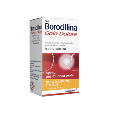 Neoborocillina - Gola Dolore Spray Limone e Miele Confezione 15 Ml