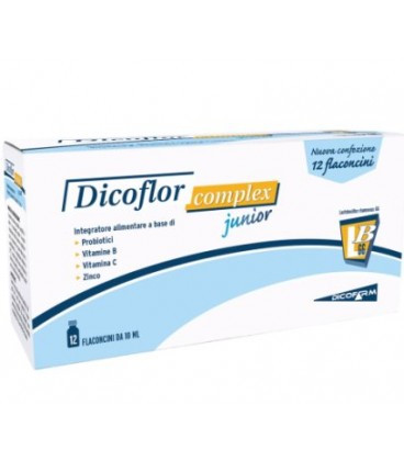 Dicoflor - Complex Junior Integratore Alimentare Regolarità Intestinale Confezione 12 Flaconcini