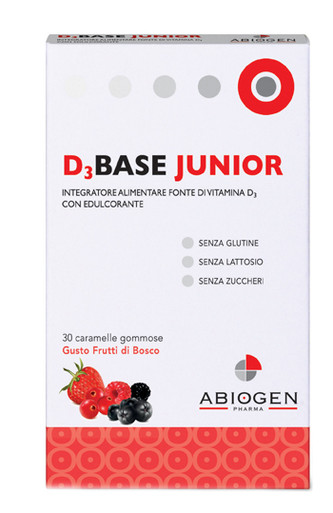 D3Base Junior - Gusto Frutti Di Bosco Confezione 30 Caramelle
