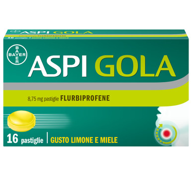 Aspi Gola - Antinfiammatorio Mal Di Gola E Gola Infiammata Caramelle Miele E Limone 16 Pastiglie
