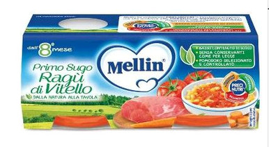 Mellin - Primo Sugo Ragù Di Vitello Confezione 2X80 Gr