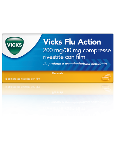 Vicks - Flu Action 200+30 Mg Confezione 12 Compresse