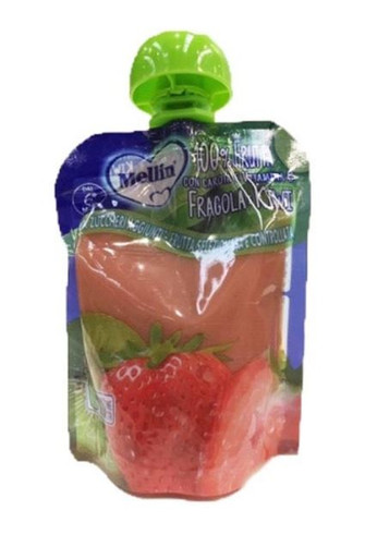 Mellin - Pouches 100% Fragola e Kiwi Confezione 90 Gr