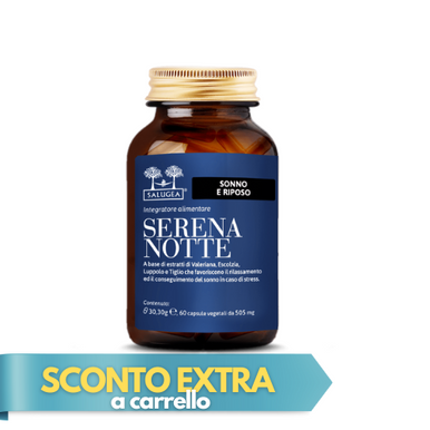 Salugea - Serena Notte Sonno e Riposo Senza Melatonina Confezione 60 Capsule