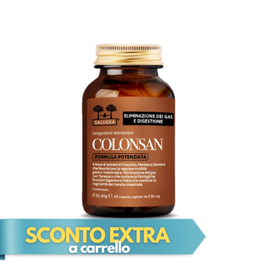Salugea - Colonsan Formula Potenziata Eliminazione dei Gas Confezione 60 Capsule