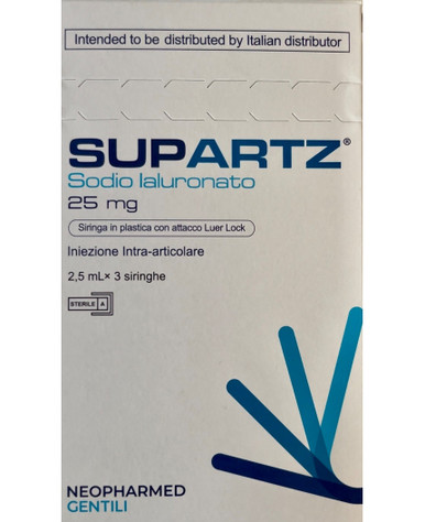 Supartz - Siringa Intrarticolare Confezione 3 Siringa Fiala Preriempita 2,5 Ml (Dispositivo Medico CE)