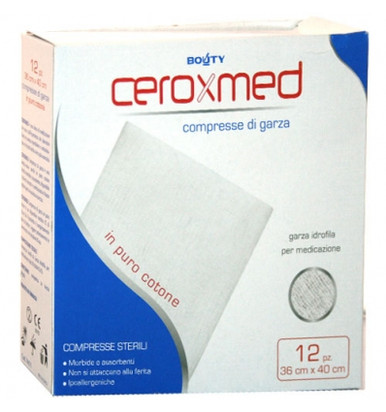 Ceroxmed - Compresse Di Garza 36X40 Cm Confezione 12 Pezzi