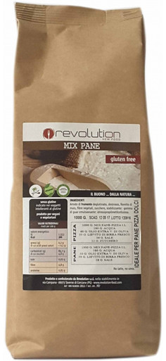 Revolution - Mix Pane Pizza Impasti Lievitati Senza Glutine Confezione 1 Kg