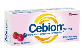 Cebion - Masticabile Senza Zucchero Vitamina C 500 Mg Confezione 20 Compresse