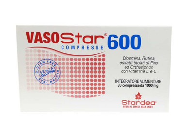 Stardea - Vasostar 600 Integratore Per Funzionamento Vasi Sanguigni Confezione 30 Compresse