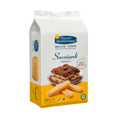 Piaceri Mediterranei - Savoiardi Senza Glutine Confezione 180 Gr (Scadenza Prodotto 02/2026)