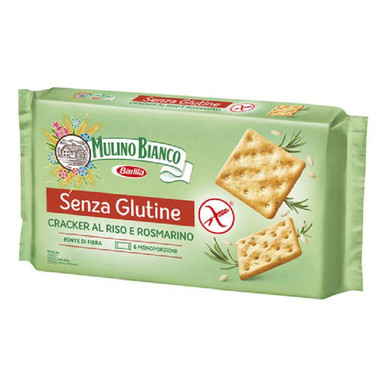 Mulino Bianco - Cracker Riso e Rosmarino Senza Glutine Confezione 200 Gr