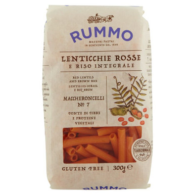 Rummo - Maccheroncelli Lenticchie Rosse N7 Senza Glutine Confezione 300 Gr