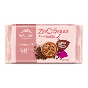 Galbusera - Zerograno Biscotti Con Gocce Di Cioccolato Senza Glutine Confezione 220 Gr