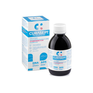Curasept - ADS DNA Collutorio Trattamento Placca e Carie 0.05 Clorexidina Confezione 200 Ml