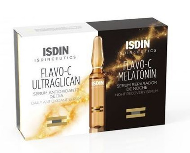 Isdin - Isdinceutics Flavo C Ultraglican E Melatonin Day&Night Confezione 20 Fiale