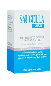 Saugella - Viso Detergente Solido pH 3.5 Confezione 100 Gr