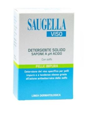 Saugella - Viso Detergente Solido Allo Zolfo Confezione 100 Gr