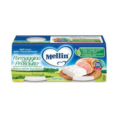 Mellin - Baby Formaggino Con Prosciutto Confezione 2X80 Gr