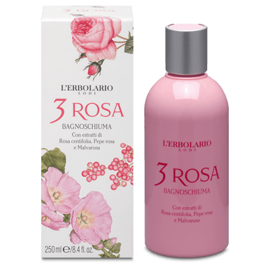 L'Erbolario - 3 Rosa Bagnoschiuma Confezione 250 Ml
