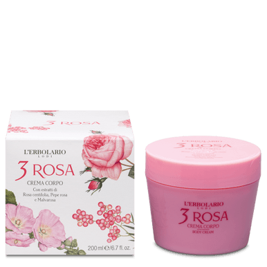 L'Erbolario - 3 Rosa Crema Corpo Confezione 200 Ml