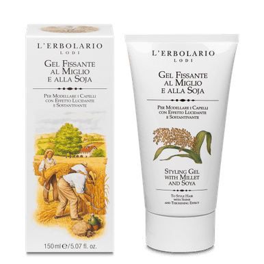L'ERBOLARIO Styling Gel Mit Hirse & Soja – 150 Ml, Fixiert Mit Natürlichen Inhaltsstoffen, Made In Italy