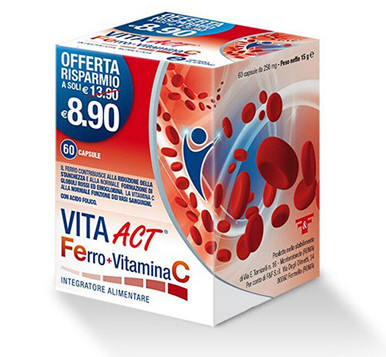 Act - Vita Ferro E Vitamina C Confezione 60 Capsule