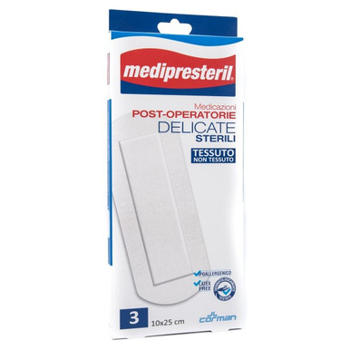 Medipresteril - Medicazione Post Operatoria Delicata 10X25 Cm Confezione 3 Pezzi