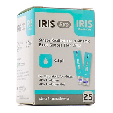 Iris - Evo Strisce Glicemia Confezione 25 Pezzi