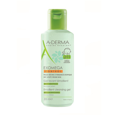 A-derma - Exomega Control Gel 2 In 1 Confezione 200 Ml