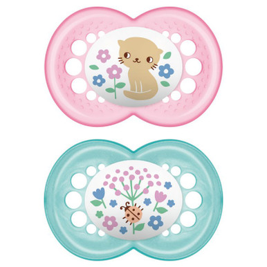Mam - Original Succhietto 6M+ Silicone Femmina Confezione 2 Pezzi