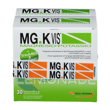 Mg.k Vis- Integratore Magnesio e Potassio Lemonade Confezione 30 Bustine