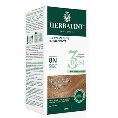 Herbatint - 3 Dosi 8N Biondo Chiaro Confezione 300 Ml