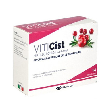 Viticist - Mirtillo Rosso Integratore Benessere Vaginale Senza Zuccheri Confezione 14 Bustine