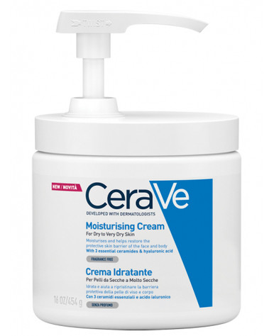 Cerave - Crema Idratante Per Pelli Secche e Molto Secche Confezione 454 Ml