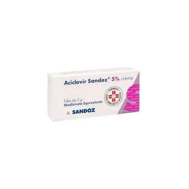 Sandoz - Aciclovir 5% Crema Herpes Labiale Confezione 3 Gr