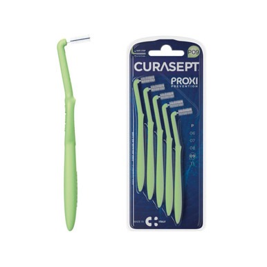 Curasept - Proxi Prevention Angle Scovolino P09 0.9Mm Verde Confezione 5 Pezzi