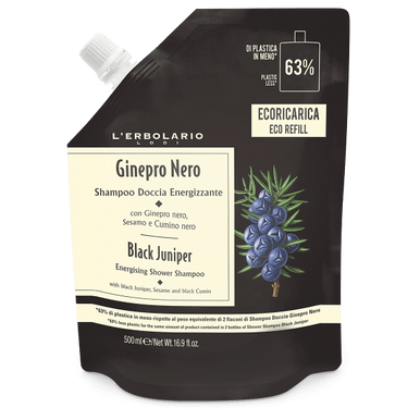 L'Erbolario - Ginepro Nero Shampoo Doccia Ricarica Confezione 500 Ml