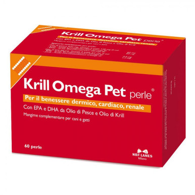 NBF Lanes - Krill Omega Pet Perle Mangime Complementare Per Cani E Gatti Confezione 60 Perle