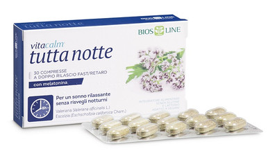 Bios Line - Vitacalm Tutta Notte Melatonina Confezione 30 Compresse