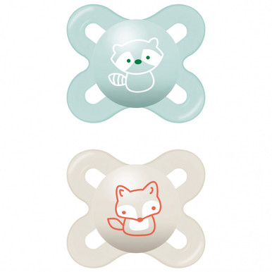 Mam - Start Nanò Succhietto In Silicone 0-2M+ Azzurro Confezione 2 Pezzi
