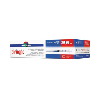 Master Aid - Siringhe Venipu 2.5 Ml G23 Confezione 10 Pezzi