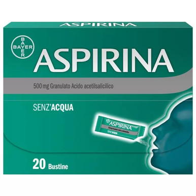 Aspirina - In Granuli Senza Acqua Antidolorifico E Antinfiammatorio 20 Bustine