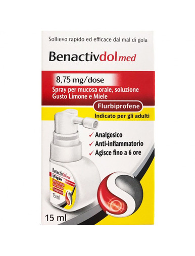 Benactivdolmed - Spray Mal Di Gola Confezione 15 Ml (Scadenza Prodotto 03/2026)